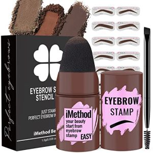 iMethod Eyebrow Stamp and Eyebrow Stencil Kit - Eyebrow Stamp and Shaping Kit for Perfect Brow, Eye Brow Shaping Kit, Long-lasting, Black