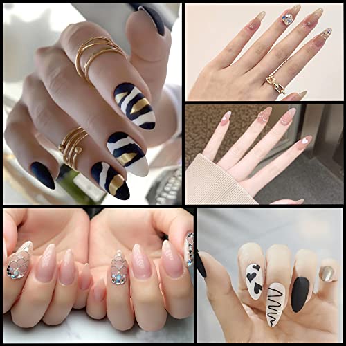 FEBSNOW 1000Pcs Almond Shaped Nail Tips Acrylic Nails Artificial Full Cover False Flake Nail Tips 10 sizes with Clear Plastic Cases for Nail Salon Nail Shop DIY Nail Extension Nail Art(Clear Natural) - Image 7