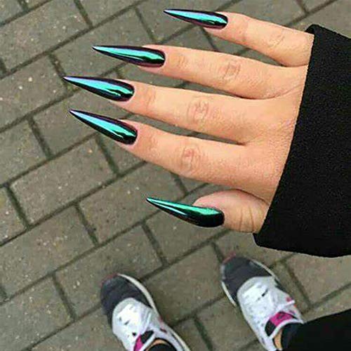 AORAEM Stiletto Nail Tips 500PCS Clear Tips for Acrylic Nails Long 10 Sizes False Nails Tips Art Tips Nail Salon Art for Girl (M-Clear) - Image 5