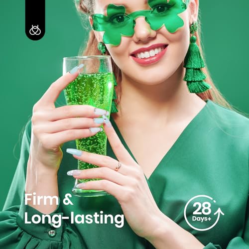 Beetles 23Pcs Pastel Gel Nail Polish Kit with Beetles Green Poly Nail Extension Gel Kit with UV Lamp, 9 Pcs Clear Pastel Jelly - Image 9