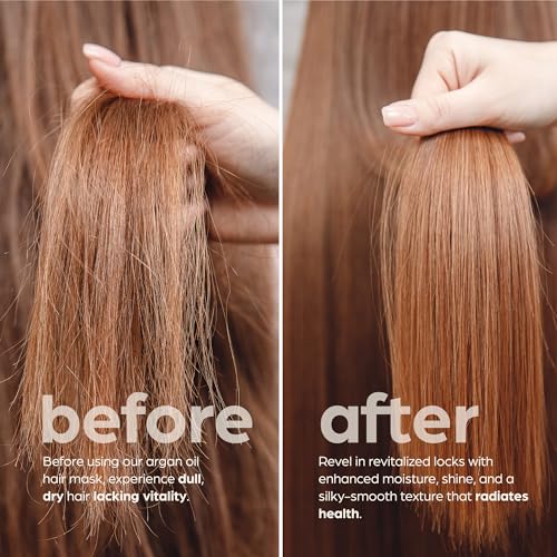 Artnaturals Argan Hair Mask Conditioner - (8 Oz/226g) - Deep Conditioning Treatment - Organic Jojoba Oil, Aloe Vera & Keratin - Repair Dry, Damaged, Color Treated, Natural Hair Growth - Sulfate Free - Image 5