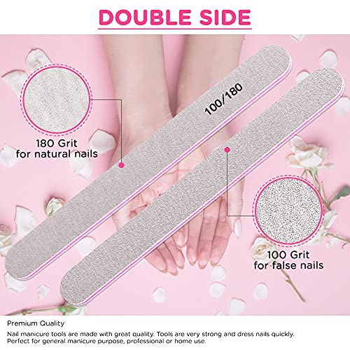 TsMADDTs 12-Piece Professional Nail Files and Buffers Manicure Tool Kit 100/180 Grit - Image 4