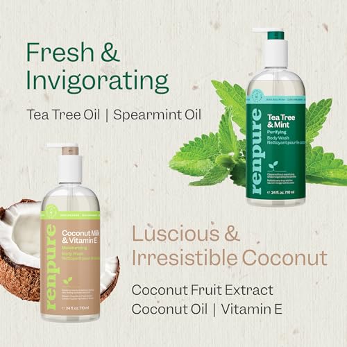 Renpure Tea Tree Mint Body Wash 24 Oz Refreshing Nourishing Formula - Image 5