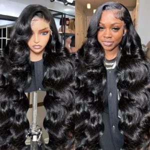 Body Wave Lace Front Wigs Human Hair 13x4 HD Transparent Lace Frontal Wigs Human Hair Pre Plucked Glueless Wigs Human Hair Front Wigs 180 Density Human Hair Wigs for Women (26 Inch)