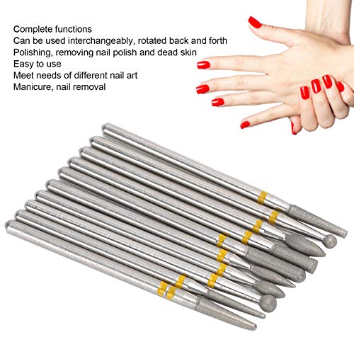 10-Piece Nail Drill Bits Set for Manicure and Pedicure, Professional Quality Tools - Image 8