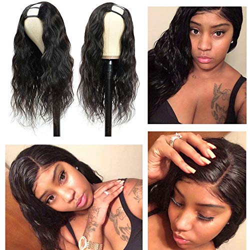 Maxine Hair 10A Body Wave U Part Wig Human Hair for Women Brazilian Remy Human Hair Glueless Full Head Clip in Half Wig 2x4 U Shape Wig 150% Density 18" - Image 5
