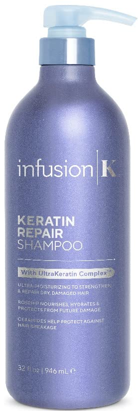 Intense Repair Shampoo for Dry Damaged Hair, Rosehip and UltraKeratin, 32 oz