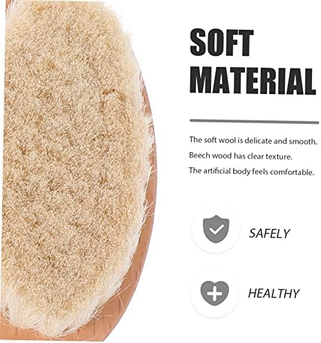 2pcs Bath Brush Body Exfoliating Brush Body Scrubber Brush for Shower Hair Cutting Brush Back Massaging Brush Shower Hair Brush Bath Mitt Paint Newborn Toddler Wool - Image 7