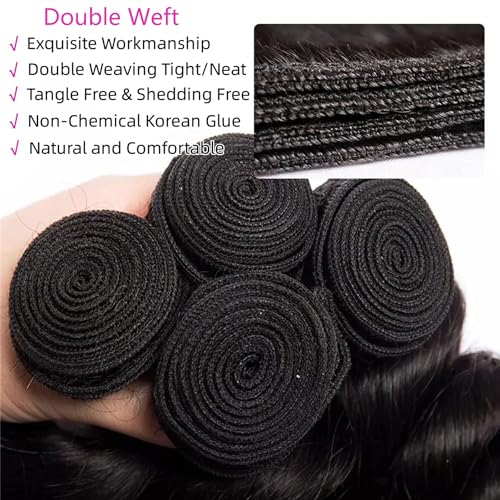 3 Bundles 18 20 22 Inch Natural Brazilian Body Wave Human Hair Extensions - Image 3