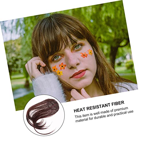 Beaupretty Piece Clip in Hair Bangs Wig with Bangs Side Hair Extension Clip on Clip in Hair Extensions Real Human Hair Black Hair Clips Hair Toppers for Thinning Hair Front Small Women's - Image 5