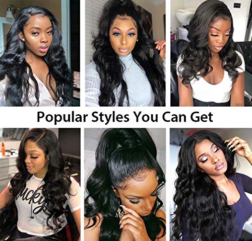 Maxine Hair 10A Body Wave U Part Wig Human Hair for Women Brazilian Remy Human Hair Glueless Full Head Clip in Half Wig 2x4 U Shape Wig 150% Density 18" - Image 7