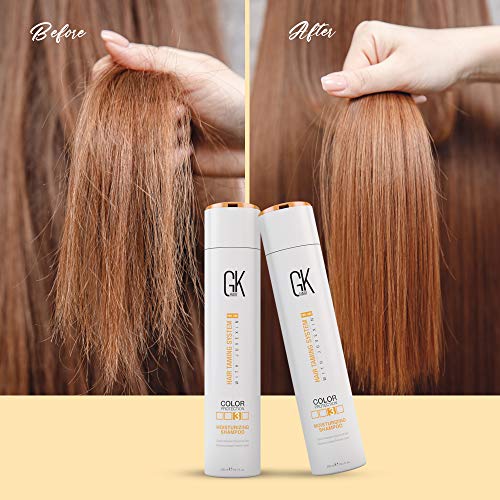 GK HAIR Global Keratin Leave in Conditioner Cream For Detangling Smoothing Strengthening 130ml - Moisturizing Shampoo for Color Treated Dry Damage Curly Frizzy Thinning 300ml - Image 7