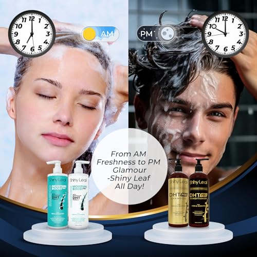 Shiny Leaf DHT Blocker Hydrating Shampoo Conditioner Set 4x 16 Fl Oz Paraben Sulfate Free - Image 3