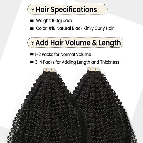 18 Inch Natural Tape Hair Extensions 40 Pieces for Voluminous, Thick Hair - Image 4