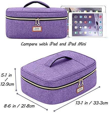 CURMIO Nail Polish Carrying Case Holds 40 Bottles (15ml/0.5 fl.oz), Nail Polish Travel Storage Bag with 2 Detachable Transparent Pouches and Portable Handle, Patented Design, Bag Only - Image 5