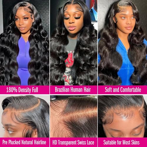 18 Inch 13x6 Body Wave 180% Density 100% Human Hair Lace Front Wig - Image 5