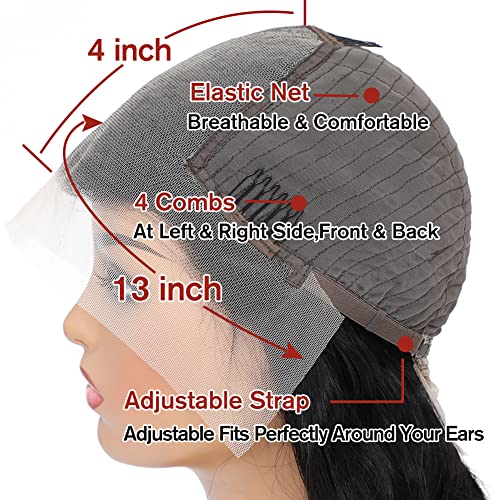 30 Inch 10A Density Body Wave Human Hair Glueless Lace Front Wig Pre-Plucked - Image 4