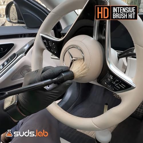 Suds Lab HD Intensive Brush Kit 3 Pack- Premium Boar’s Hair Brushes - Scratch Free Design - Fine Detailing Brushes for Personal and Professional Use - Image 5