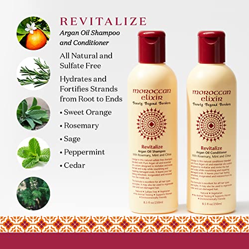 Revitalize Hair Treatments Argan Shampoo & Conditioner Set For Woman | Enriched with Antioxidants, Minerals & Vitamin E | Suitable for All SkinType | Set of 2, 805 fl Oz - Image 2