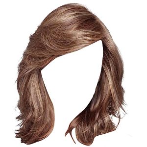 Short Human Curly Wigs for Women Fashion Hair Brown Wig Hair Long Water Wig Braiding Hair (Khaki, One Size)