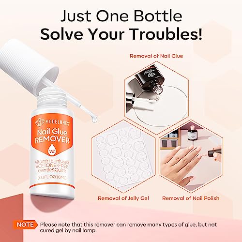Modelones 15ml False Nail Glue and Remover Kit for Salon Quality Nails - Image 6