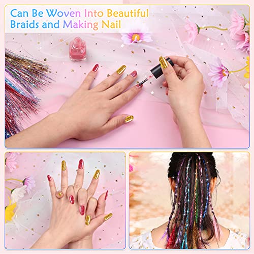 Mckanti 14 Color Hair Tinsel Kit 47 Inch 2800 Strands for Women and Girls - Image 6