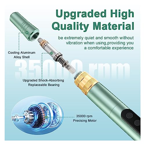 Electric Nail Drill Machine, Beaulush Cordless Electric Nail Drill Machine, 35000RPM Gel Polishing Nail Drill Pen, Portable Manicure Machine Nail Sander Tools Professional Nail Art - Image 3