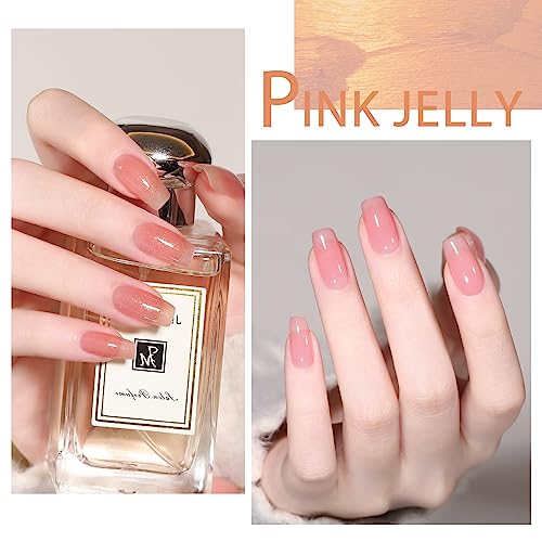 Jelly Nude Gel Nail Polish Set 10Pcs 7ml Semi-Transparent Neutral Colors for Home DIY Application - Image 4
