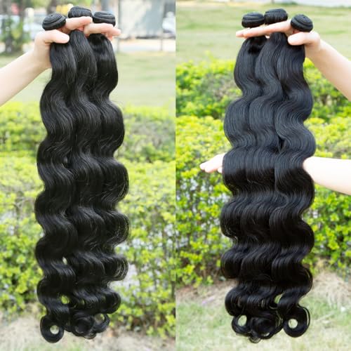 Human Hair Bundles Body Wave Brazilian Virgin Human Hair 3 Bundles (26 28 30) 100% Unprocessed Remy 12A Hair Weave Deals Body Wave Human Hair Extensions Natural Color for Black Women - Image 7
