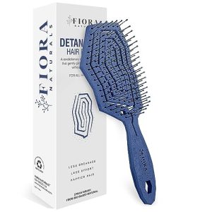Fiora Naturals Eco-Friendly Hair Detangling Brush Soft Bristles All Hair Types