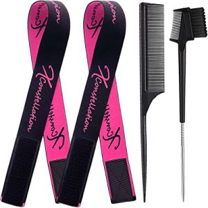 Lace Melting Band Elastic bands for Wig Edges Lace Melting Band for Wigs and Baby Hair Wig Bands For Keeping Wigs In Place Elastic Bands for Sewing Edge Laying Band(2 PCS, BlackPink)