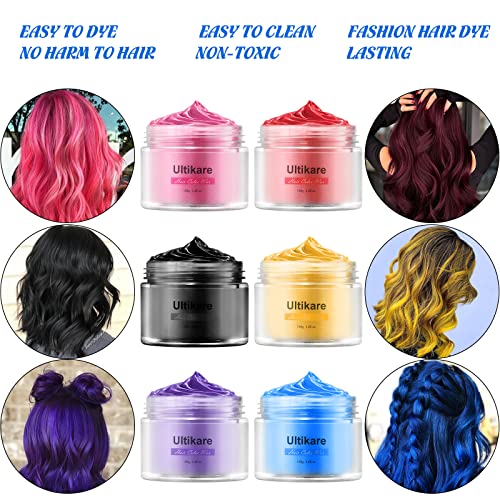 Ultikare Washable Red Hair Dye Wax for Kids, 3.4 Fl Oz, Available in 6 Vibrant Colors - Image 6