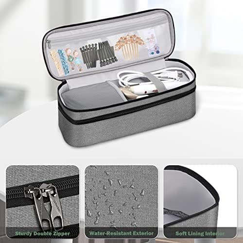 SITHON Double-Layer Travel Carrying Case for Shark FlexStyle/SmoothStyle, Water Resistant Storage Organizer Bag for Airwrap Styler, Also for Revlon One-Step Hair Dryer (Bag Only) (Gray) - Image 6