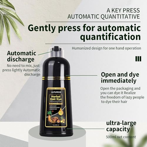 Herbal Instant Brown Hair Color Shampoo for Men and Women 3-in-1 Formula - Image 4