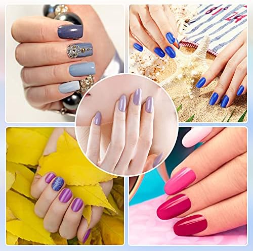 20 Sheets 320 Pieces Full Wraps Nail Polish Stickers Self-Adhesive Nail Strips Solid Color Nail Decals Accessories for Women Girls DIY Nail Art Designs with Nail File (Solid Color Style) - Image 4