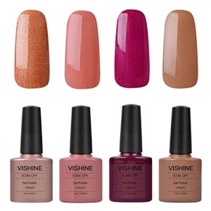 Vishine 6 Color UV LED Gel Nail Polish Kit with 48W Lamp Starter Set