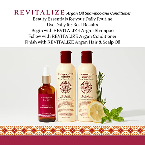Revitalize Hair Treatments Argan Shampoo & Conditioner Set For Woman | Enriched with Antioxidants, Minerals & Vitamin E | Suitable for All SkinType | Set of 2, 805 fl Oz - Image 6