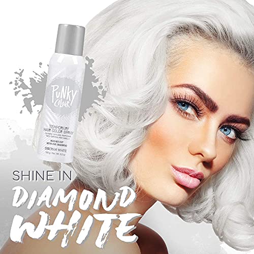 Punky Temporary Hair Color Spray, Siberian White, Non-Damaging, Quick Drying Hair Dye Instant Vivid Hair Color, 3.5 oz, 2-Pack - Image 3
