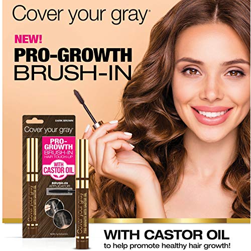 Dark Brown Pro-Growth Hair Touch-Up Cream with Castor Oil, 4 oz - Image 4