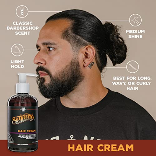Suavecito Hair Cream 8 oz Medium Shine Light Hold Pump Bottle - Image 7