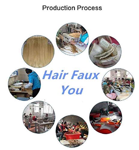 Hair Faux You 18 Inch Remy Straight I Tip Human Hair Extensions 100g 125 Strands Light Brown - Image 3