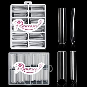 Ranrose Extra Long Nail Tips,240PCS XXXL Long Square Acrylic Nail Tips & 120PCS XXL Tapered Square Nail Tips