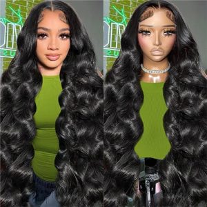 30 Inch Lace Front Wig Human Hair Body Wave Lace Front Wigs Human Hair Wig 13x4 HD Lace Front Wigs Human Hair Glueless Wigs Human Hair Pre Plucked Pre Cut 180% Density Wigs for Black Women