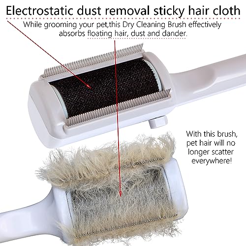 Gentle Grooming Pet Dry Cleaning Brush Soft Bristles for Cats and Dogs - Image 4