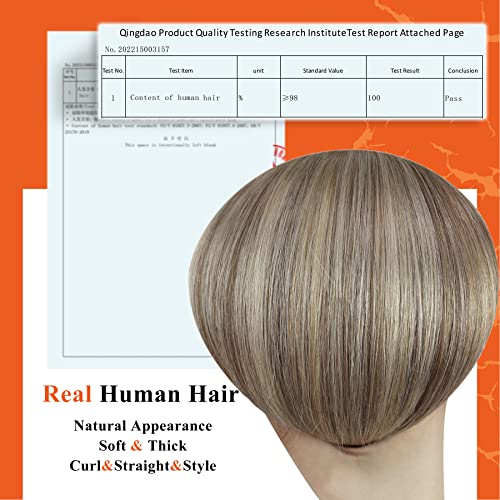 18 Inch U-Tip Balayage Human Hair Extensions 50g Full Head Natural Look - Image 4