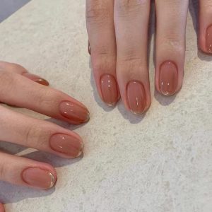 Medium Press On Nails, BettyCora Short Oval Press on Nails 24Pcs Acrylic Nail Kit 12 Sizes Fake nails with Nail Glue False Nails for Women Girls