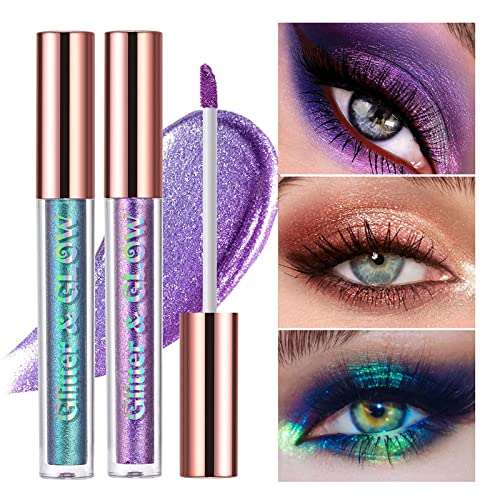 Shimmer Eyeshadow Makeup Liquid Eyeshadow Shiny Eye Shadow Multi-Dimensional Eye Looks Lightweight Longwearing Flake-Proof Waterproof Quick-drying One-Swipe Coverage Todays Daily Deals - Image 5