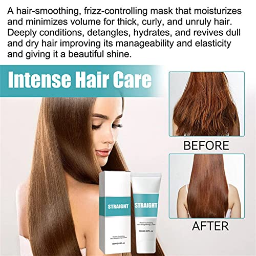 Protein Hair Straightening Cream, 2023 New Protein Correcting Hair Straightening Cream, Nourishing Smoothing Collagen Hair Straightener Cream, Curly Hair Straightening Cream for All Hair Types - Image 3