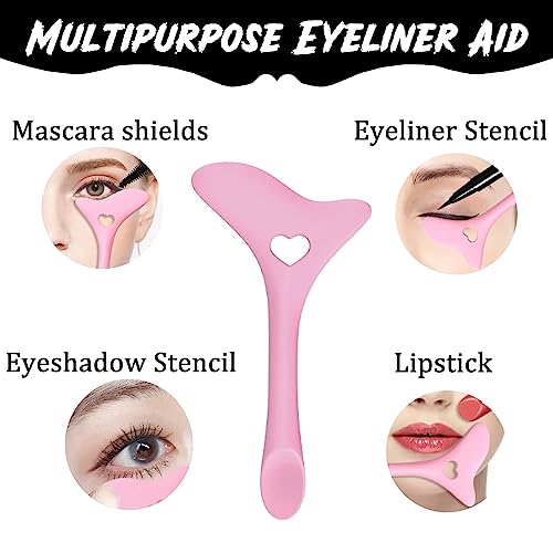 Pink Eyeliner Wing Stamp & Smoky Eyeshadow Tool for Flawless Makeup Application - Image 2