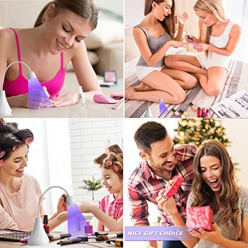UV LED Nail Lamp, Portable Mini Nail Dryer, 360° Rotatable Hands Free Quick Gel Nail Light, Nail Polish Curing Lamp Flash Cure Light for Nails Great Great for DIY Home & Salon Manicure - Image 7